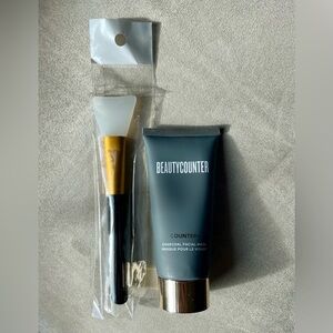 Beauty counter Charcoal Facial Mask w/ applicator Brush - NEW w/o box.